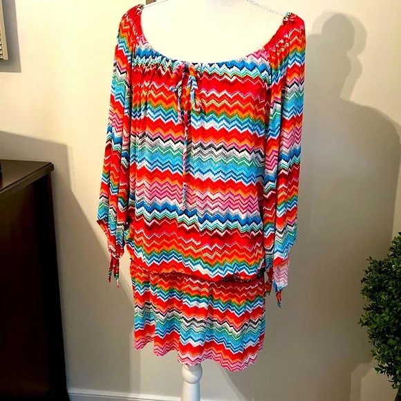 La Blanca Swimsuit Cover Up. Size Large. Beautiful colors and comfortable! - Picture 1 of 9